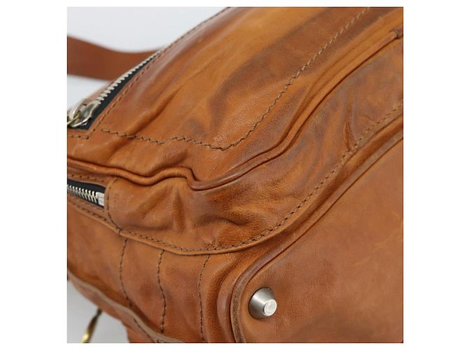 Chloé Borsa a Spalla Chloe Betty in Pelle Marrone Oro Argento Auth fm5404A D'oro - vista 13