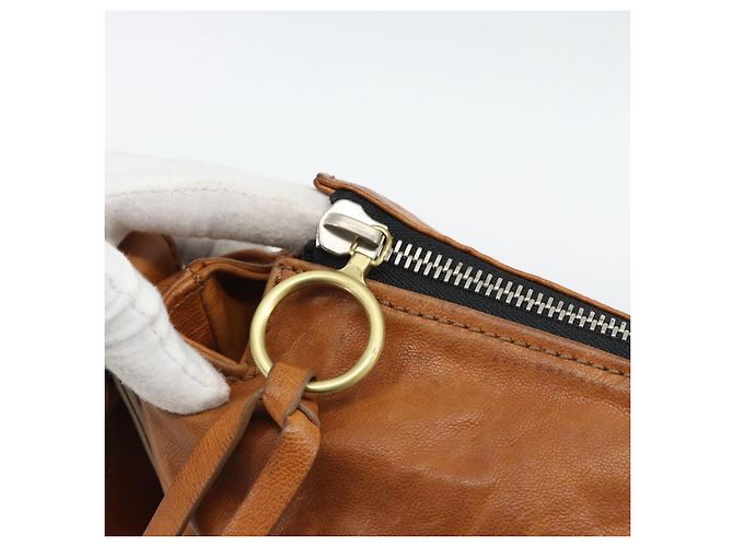Chloé Borsa a Spalla Chloe Betty in Pelle Marrone Oro Argento Auth fm5404A D'oro - vista 16