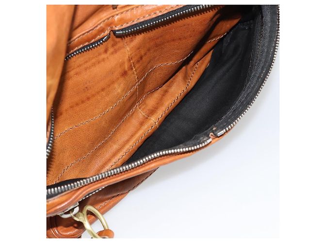 Chloé Borsa a Spalla Chloe Betty in Pelle Marrone Oro Argento Auth fm5404A D'oro - vista 25