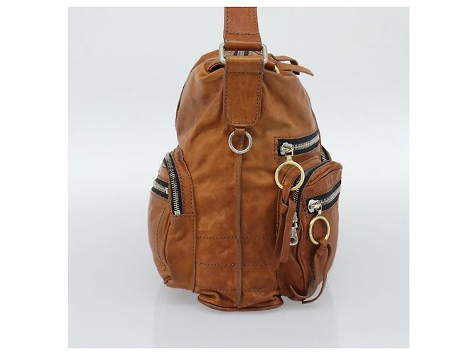 Chloé Borsa a Spalla Chloe Betty in Pelle Marrone Oro Argento Auth fm5404A D'oro - vista 4
