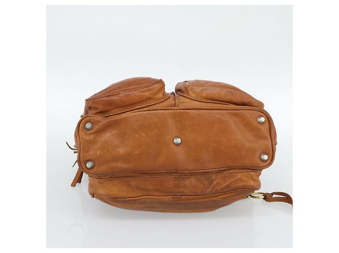 Chloé Borsa a Spalla Chloe Betty in Pelle Marrone Oro Argento Auth fm5404A D'oro - vista 9