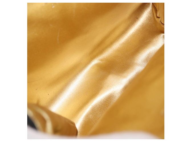 Borsa a tracolla Salvatore Ferragamo Gancini con catena, plastica trasparente, oro, autentica 191682A - vista 9