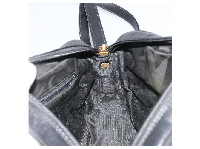 Borsa a tracolla Salvatore Ferragamo Vala in pelle nera e oro Auth gh2213 Nero D'oro - vista 18