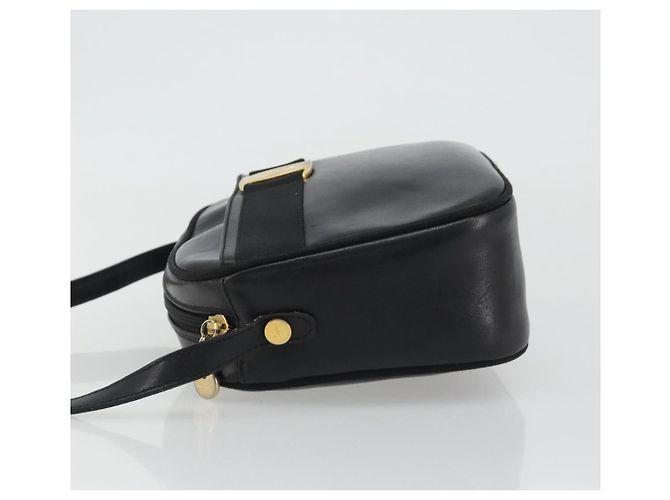 Borsa a tracolla Salvatore Ferragamo Vala in pelle nera e oro Auth gh2213 Nero D'oro - vista 4