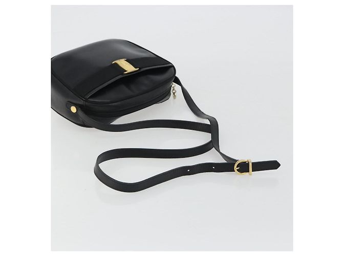 Borsa a tracolla Salvatore Ferragamo Vala in pelle nera e oro Auth gh2213 Nero D'oro - vista 7