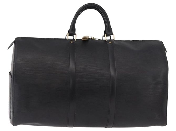 LOUIS VUITTON Epi Keepall 50 Boston Bag Black M42962 LV Auth 190102SAV Nero - vista 13