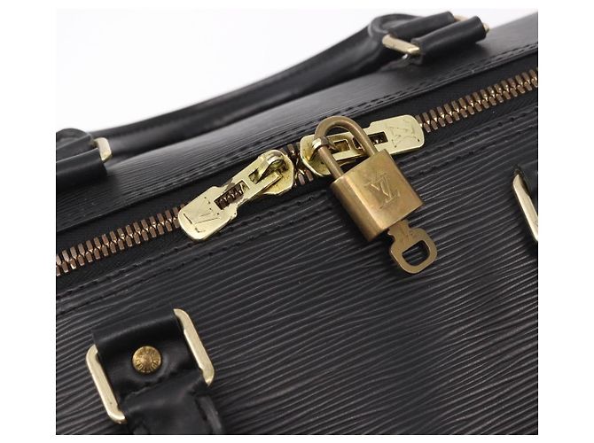 LOUIS VUITTON Epi Keepall 50 Boston Bag Black M42962 LV Auth 190102SAV Nero - vista 9