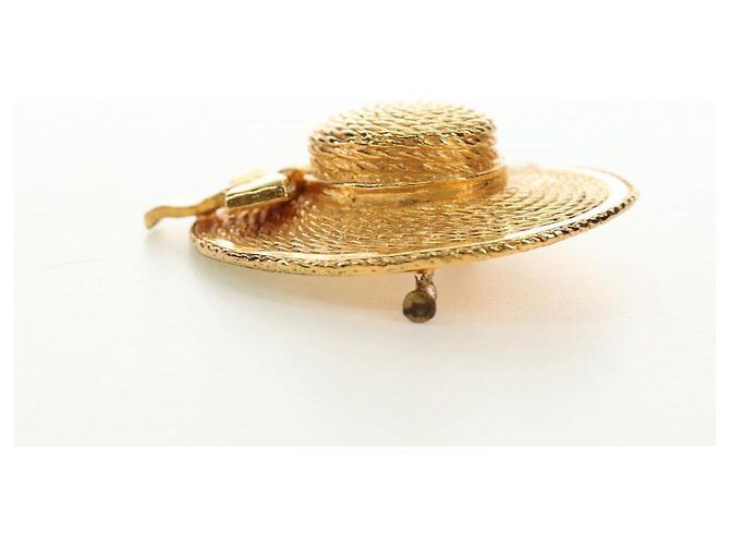 Spilla CHANEL metallo Gold CC Auth 190426M D'oro - vista 4