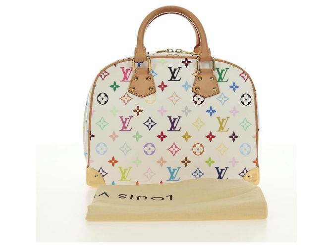 LOUIS VUITTON Borsa Monogram Multicolor Trouville Bianca M92663 Auth BA13774V Bianco - vista 12