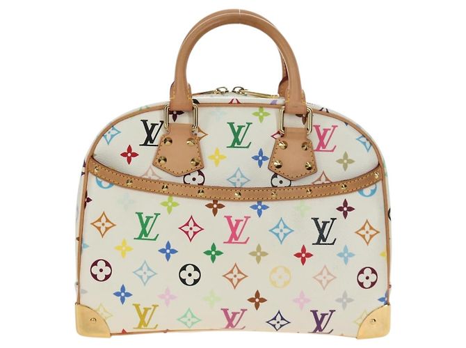 LOUIS VUITTON Borsa Monogram Multicolor Trouville Bianca M92663 Auth BA13774V Bianco - vista 13