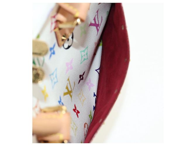 LOUIS VUITTON Borsa Monogram Multicolor Trouville Bianca M92663 Auth BA13774V Bianco - vista 18