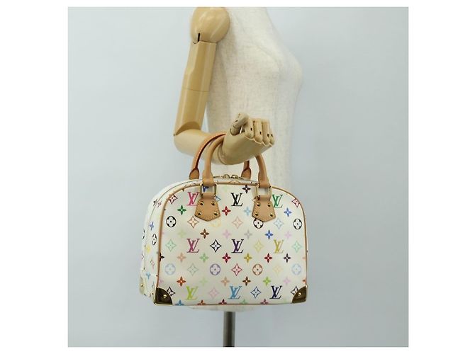 LOUIS VUITTON Borsa Monogram Multicolor Trouville Bianca M92663 Auth BA13774V Bianco - vista 24
