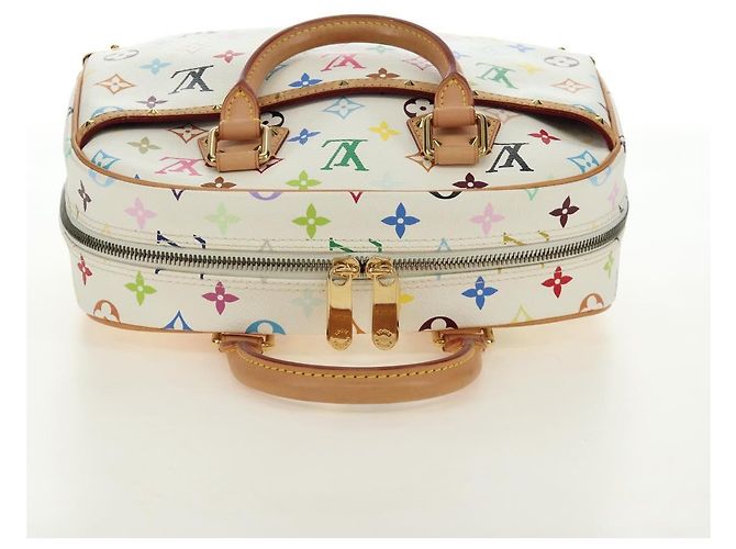 LOUIS VUITTON Borsa Monogram Multicolor Trouville Bianca M92663 Auth BA13774V Bianco - vista 6