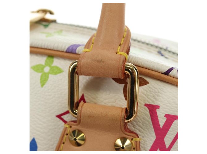 LOUIS VUITTON Borsa Monogram Multicolor Trouville Bianca M92663 Auth BA13774V Bianco - vista 9