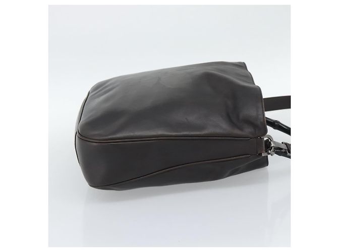 Borsa a Spalla GUCCI Bamboo in Pelle 2way Marrone Argento 0011577 Auth mr2670 - vista 5