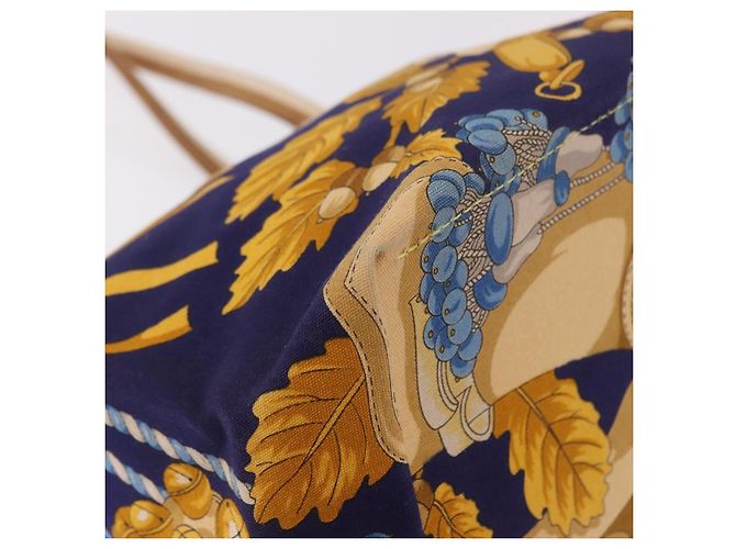 Borsa a tracolla LOEWE Canvas Blue Gold Auth bs35981A D'oro - vista 10
