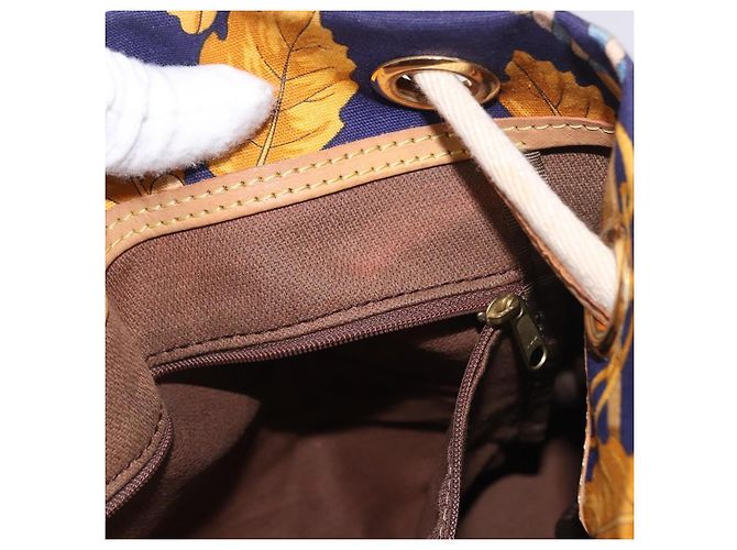 Borsa a tracolla LOEWE Canvas Blue Gold Auth bs35981A D'oro - vista 12