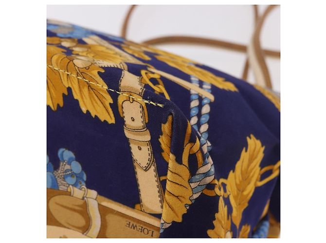 Borsa a tracolla LOEWE Canvas Blue Gold Auth bs35981A D'oro - vista 16