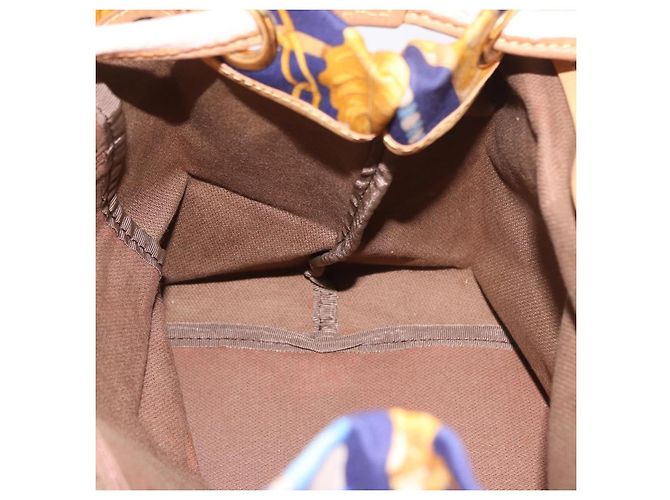 Borsa a tracolla LOEWE Canvas Blue Gold Auth bs35981A D'oro - vista 17