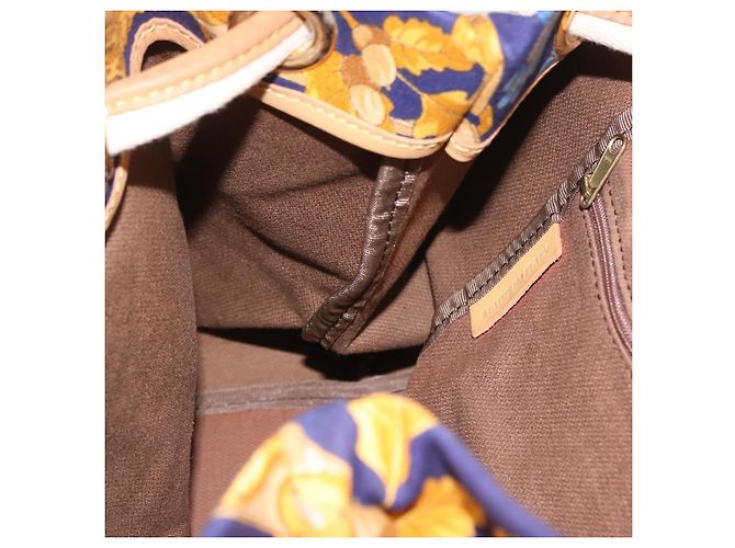 Borsa a tracolla LOEWE Canvas Blue Gold Auth bs35981A D'oro - vista 18