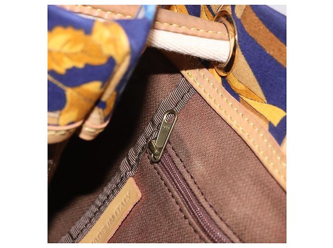 Borsa a tracolla LOEWE Canvas Blue Gold Auth bs35981A D'oro - vista 19