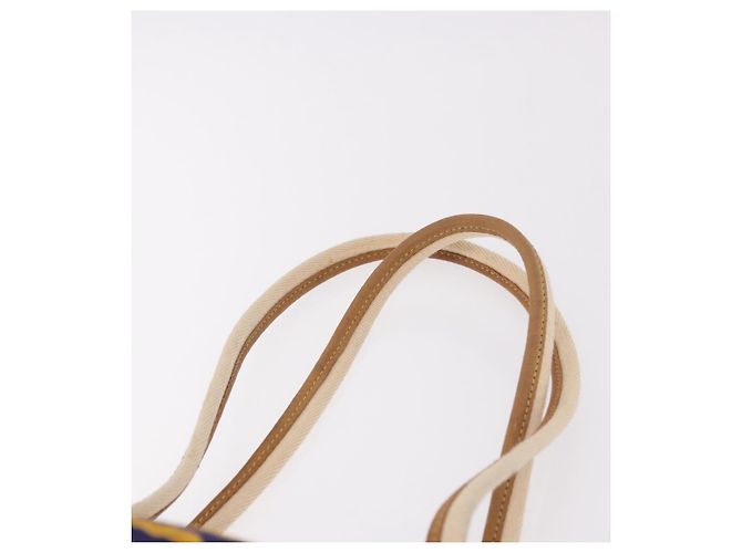 Borsa a tracolla LOEWE Canvas Blue Gold Auth bs35981A D'oro - vista 8