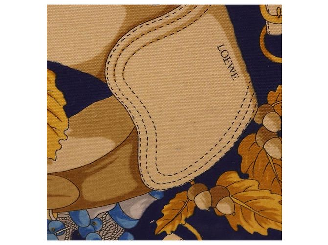 Borsa a tracolla LOEWE Canvas Blue Gold Auth bs35981A D'oro - vista 9