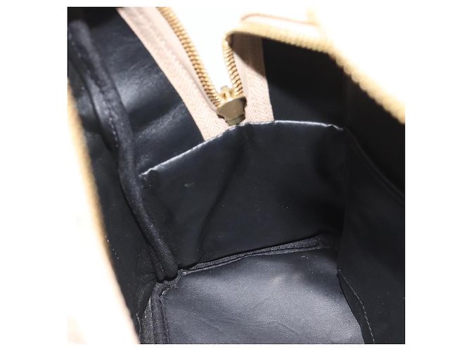 MCM Vicetos Logogram Rucksack PVC Beige Gold Auth gh2219 Golden - Ansicht 22