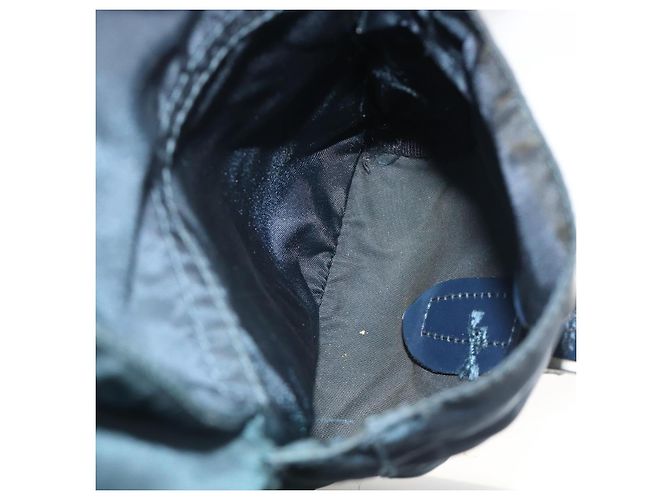 Rucksack PRADA Nylon Navy Silver Auth hk3905 Silber Marineblau - Ansicht 11