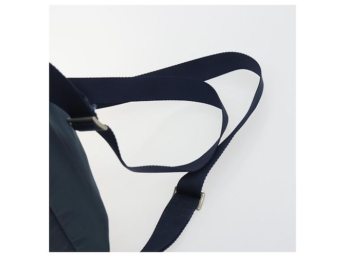 Rucksack PRADA Nylon Navy Silver Auth hk3905 Silber Marineblau - Ansicht 15