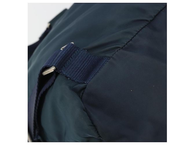 Rucksack PRADA Nylon Navy Silver Auth hk3905 Silber Marineblau - Ansicht 19