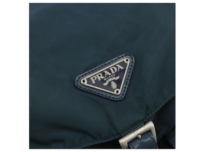 Rucksack PRADA Nylon Navy Silver Auth hk3905 Silber Marineblau - Ansicht 20