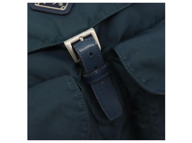 Rucksack PRADA Nylon Navy Silver Auth hk3905 Silber Marineblau - Ansicht 21