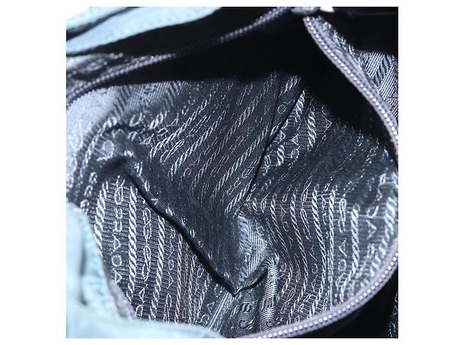 Rucksack PRADA Nylon Navy Silver Auth hk3905 Silber Marineblau - Ansicht 27