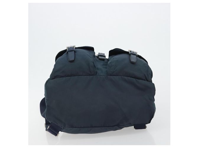 Rucksack PRADA Nylon Navy Silver Auth hk3905 Silber Marineblau - Ansicht 5