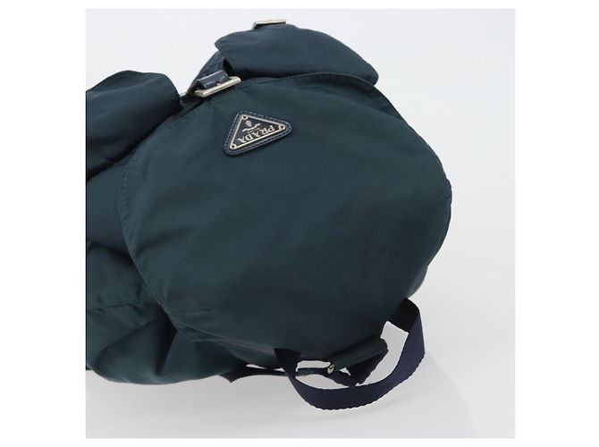 Rucksack PRADA Nylon Navy Silver Auth hk3905 Silber Marineblau - Ansicht 6