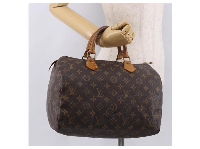 LOUIS VUITTON Bolso Monogram Speedy 30 M41526 LV Auth 191044A Monograma - vista 21