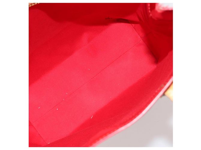 LOUIS VUITTON Monogram Vernis Reade MM Hand Bag Red Rouge M91086 LV Auth gh2202 Rosso - vista 11