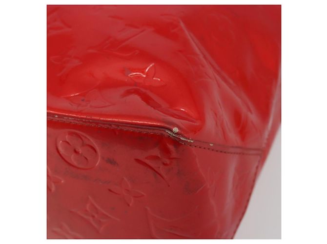 LOUIS VUITTON Monogram Vernis Reade MM Hand Bag Red Rouge M91086 LV Auth gh2202 Rosso - vista 16