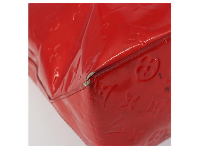 LOUIS VUITTON Monogram Vernis Reade MM Hand Bag Red Rouge M91086 LV Auth gh2202 Rosso - vista 17
