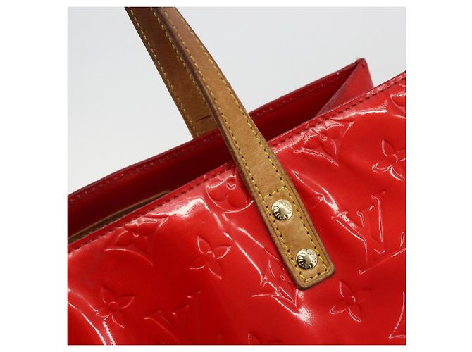 LOUIS VUITTON Monogram Vernis Reade MM Hand Bag Red Rouge M91086 LV Auth gh2202 Rosso - vista 18