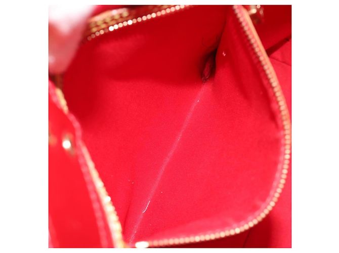 LOUIS VUITTON Monogram Vernis Reade MM Hand Bag Red Rouge M91086 LV Auth gh2202 Rosso - vista 23