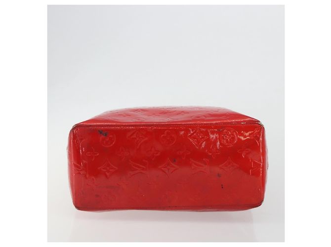 LOUIS VUITTON Monogram Vernis Reade MM Hand Bag Red Rouge M91086 LV Auth gh2202 Rosso - vista 5