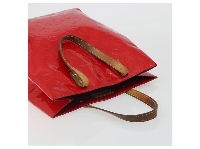 LOUIS VUITTON Monogram Vernis Reade MM Hand Bag Red Rouge M91086 LV Auth gh2202 Rosso - vista 6