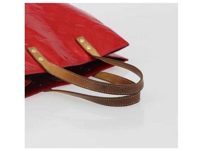 LOUIS VUITTON Monogram Vernis Reade MM Hand Bag Red Rouge M91086 LV Auth gh2202 Rosso - vista 7