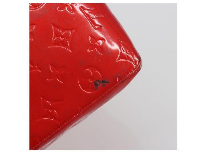LOUIS VUITTON Monogram Vernis Reade MM Hand Bag Red Rouge M91086 LV Auth gh2202 Rosso - vista 9