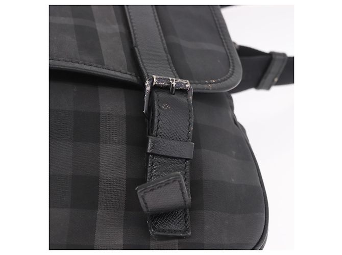 Borsa a Spalla BURBERRY Nova Check Nera Auth ka5113 Nero - vista 10