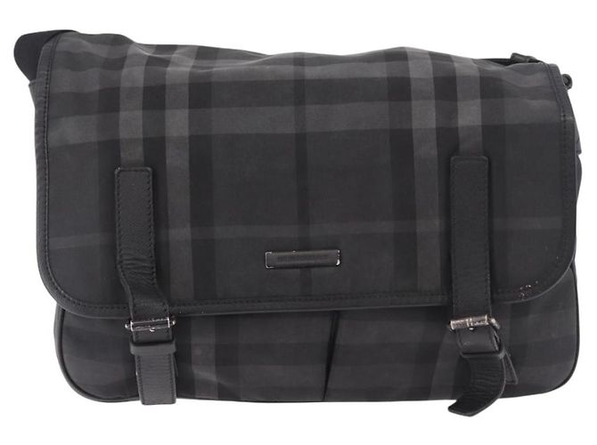 Borsa a Spalla BURBERRY Nova Check Nera Auth ka5113 Nero - vista 13