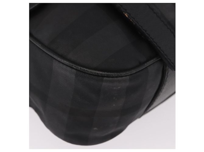 Borsa a Spalla BURBERRY Nova Check Nera Auth ka5113 Nero - vista 15