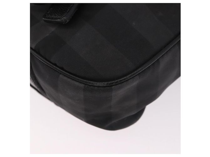 Borsa a Spalla BURBERRY Nova Check Nera Auth ka5113 Nero - vista 16
